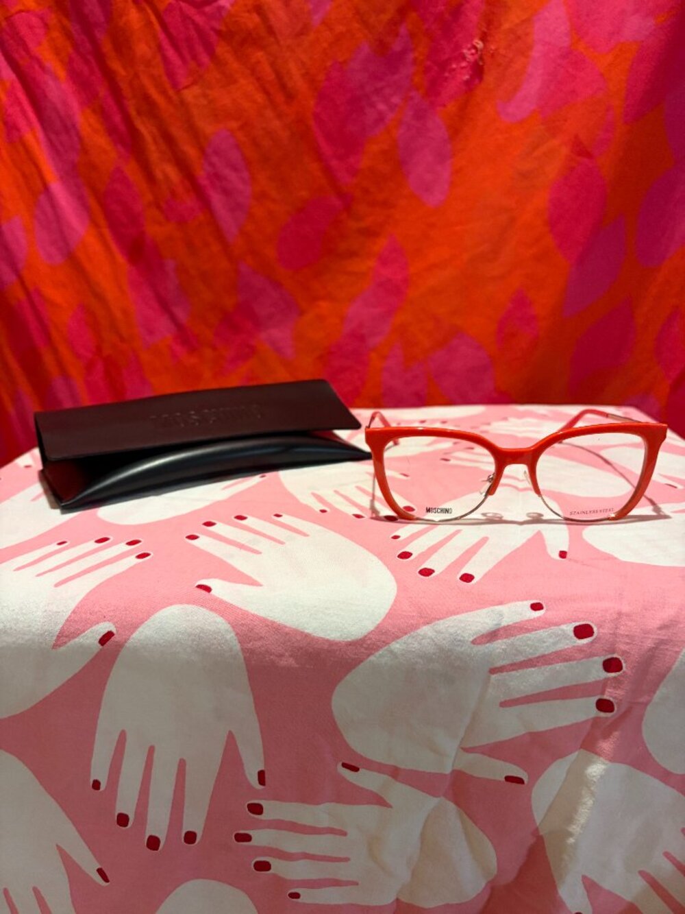 Moschino orange glasses frames